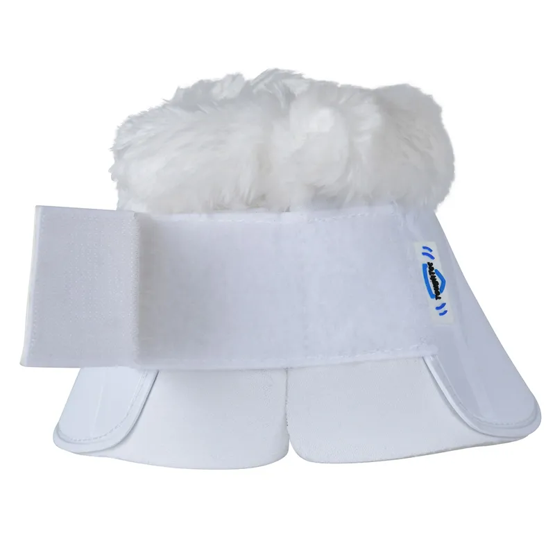 Weatherbeeta Tough-Tec Impact Fleece Trim Overreach Boots - White-7