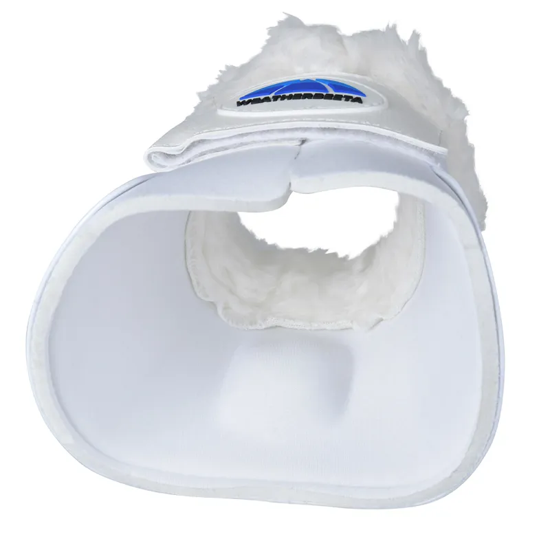 Weatherbeeta Tough-Tec Impact Fleece Trim Overreach Boots - White-5