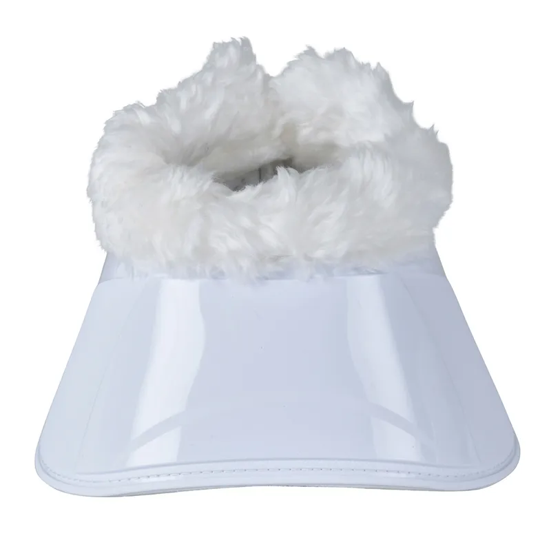 Weatherbeeta Tough-Tec Impact Fleece Trim Overreach Boots - White-4