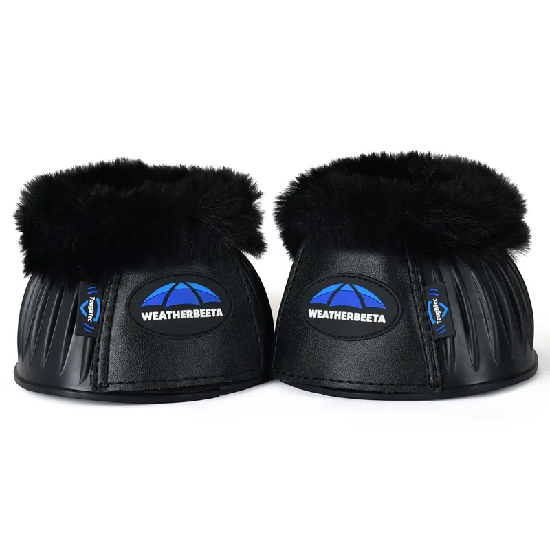 Weatherbeeta Tough-Tec Prime Fleece Overreach Boots - Black/Black