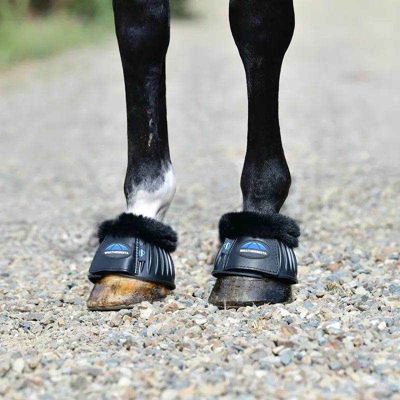 Weatherbeeta Tough-Tec Prime Fleece Overreach Boots - Black/Black-2