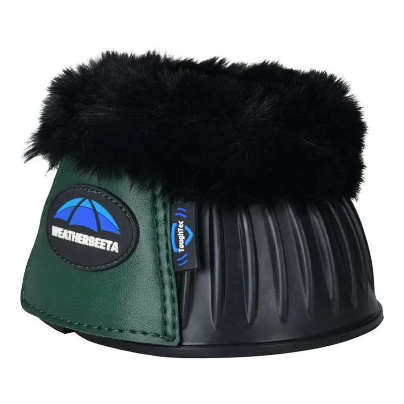 Weatherbeeta Tough-Tec Prime Fleece Overreach Boots - Black/Green-5