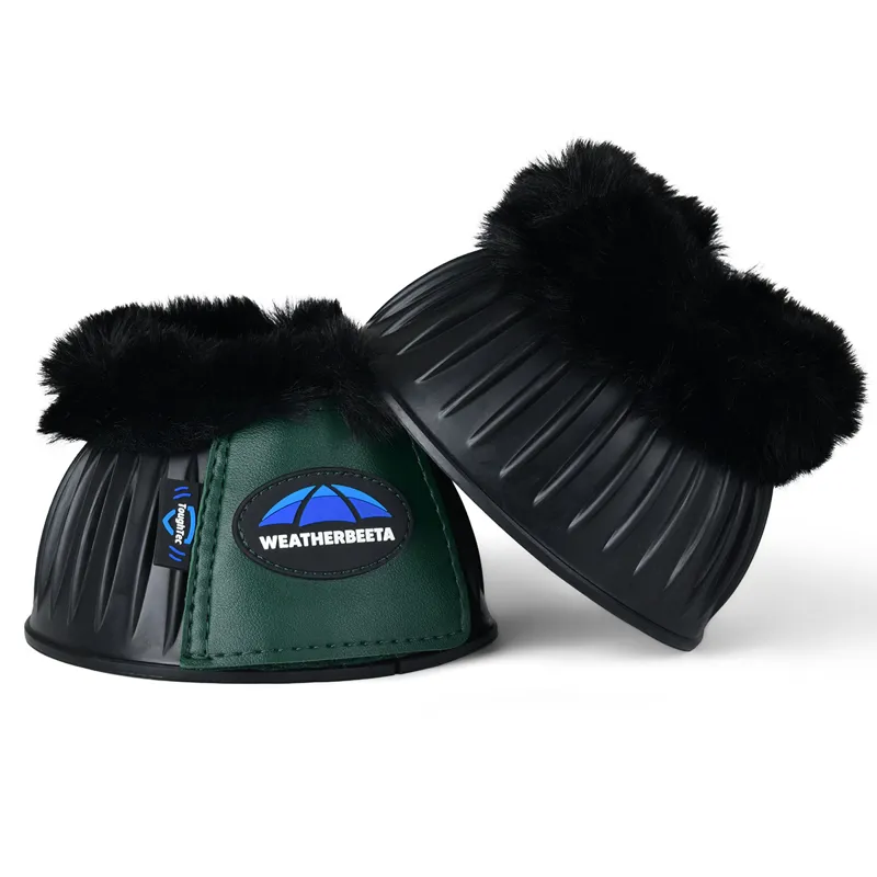 Weatherbeeta Tough-Tec Prime Fleece Overreach Boots - Black/Green