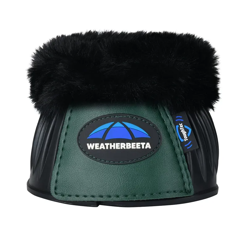 Weatherbeeta Tough-Tec Prime Fleece Overreach Boots - Black/Green-3