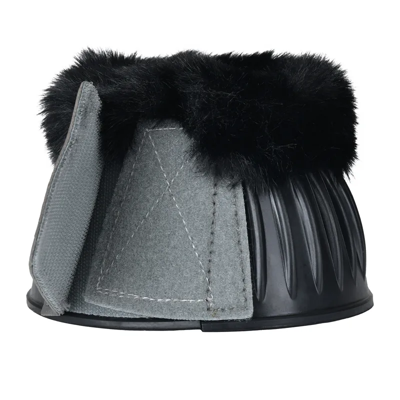 Weatherbeeta Tough-Tec Prime Fleece Overreach Boots - Black/Grey-5