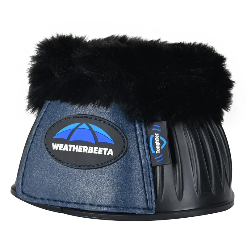 Weatherbeeta Tough-Tec Prime Fleece Overreach Boots - Black/Navy-4