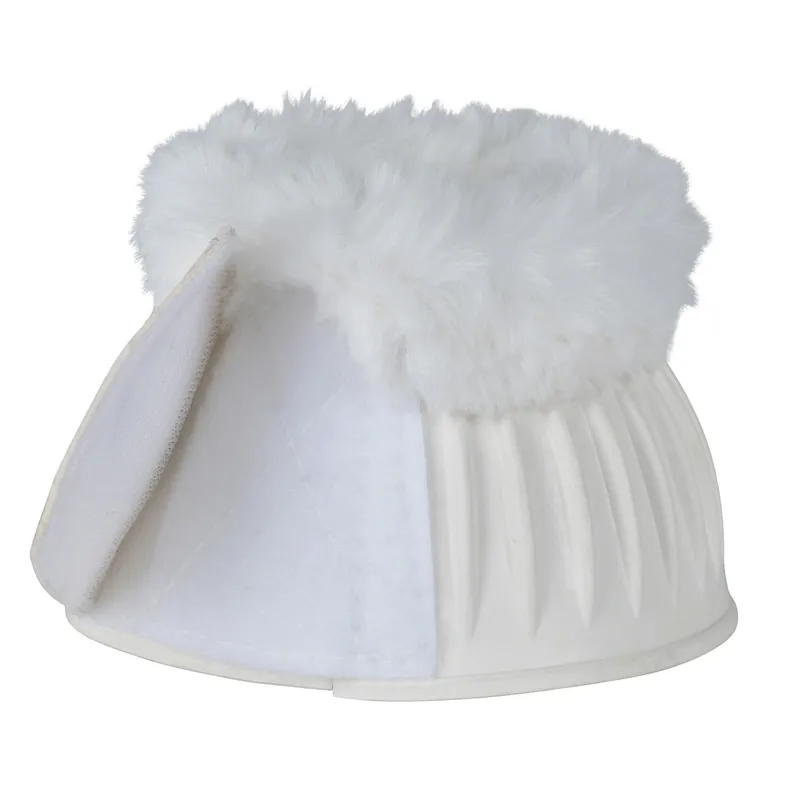 Weatherbeeta Tough-Tec Prime Fleece Overreach Boots - White/White-1