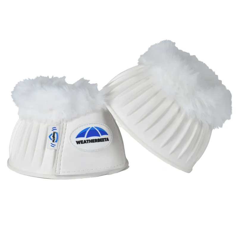 Weatherbeeta Tough-Tec Prime Fleece Overreach Boots - White/White