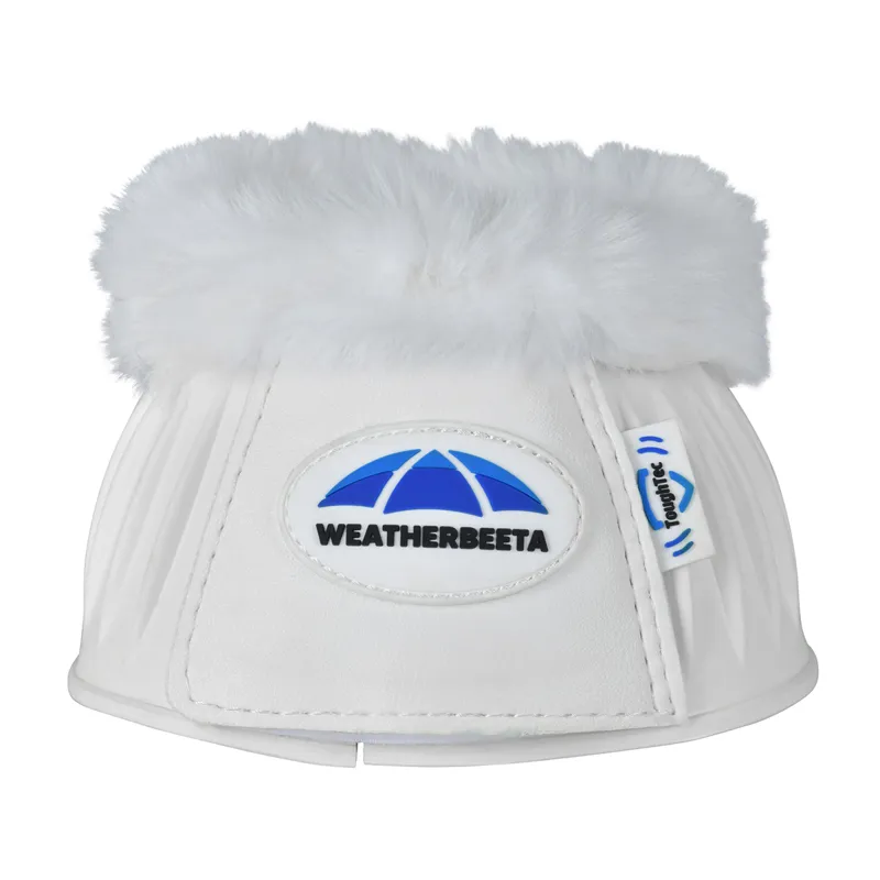 Weatherbeeta Tough-Tec Prime Fleece Overreach Boots - White/White-3
