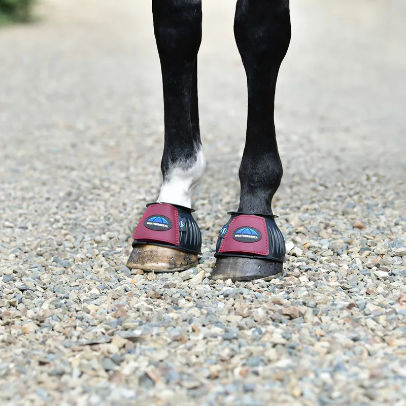 Weatherbeeta Tough-Tec Prime Overreach Boots - Black/Burgundy-2