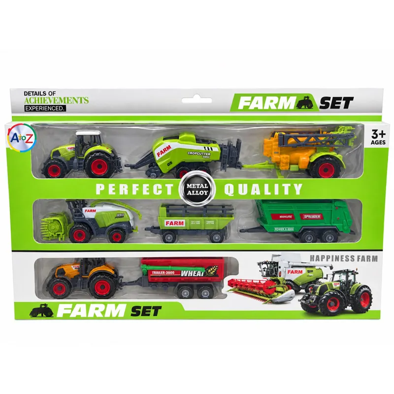 Padgett Bros Diecast Farm Machine 8 Piece Toy Set - Pack A