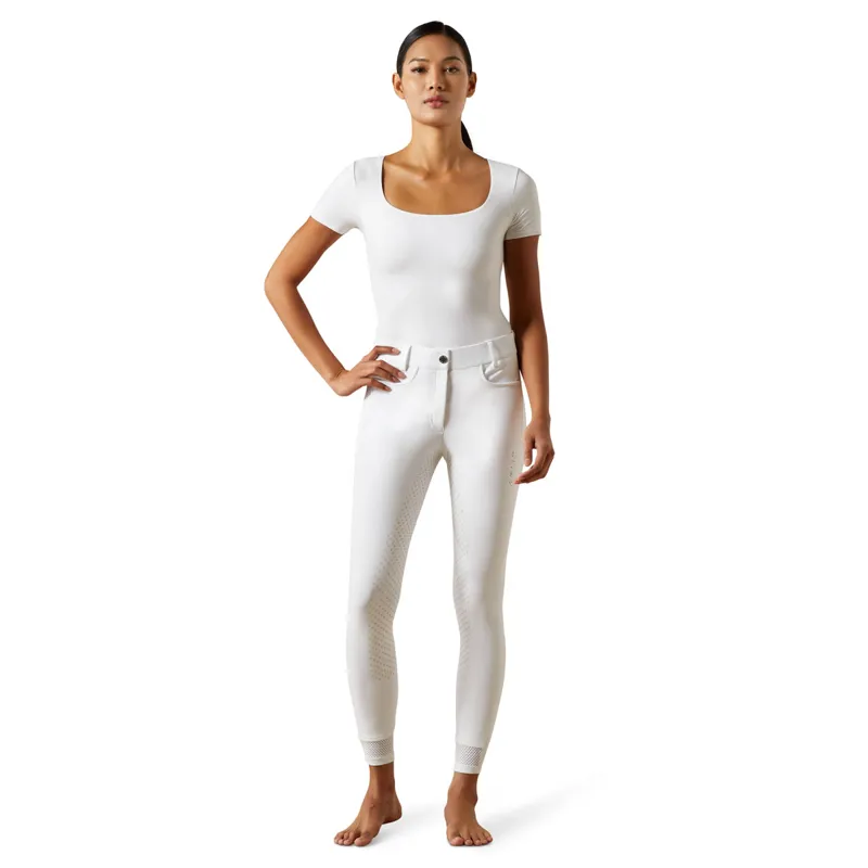 Ariat Tri Factor NT Full Seat High Waist Ladies Breeches - White-6