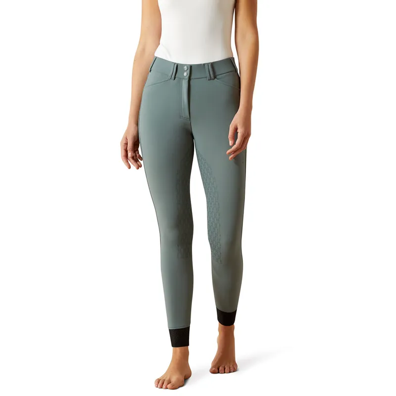 Ariat Tri Factor Vivacity Heat Half Grip Womens Breeches - Steel Sage
