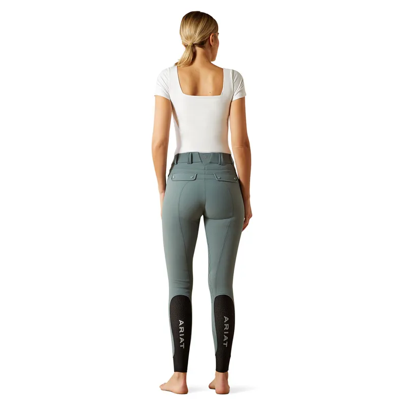 Ariat Tri Factor Vivacity Heat Half Grip Womens Breeches - Steel Sage-3