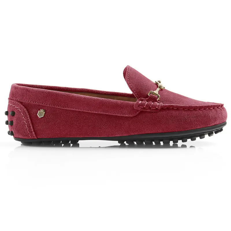 Fairfax and Favor Trinity Driver Shoes - Stockist Exclusive Cherry Suede-3