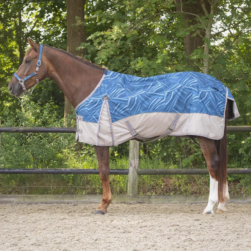 QHP Collection 0g Fleece Lined Turnout Rug - Seashell-1
