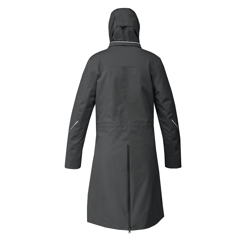 Equetech Utopia Ladies Waterproof Long Riding Coat - Grey-1