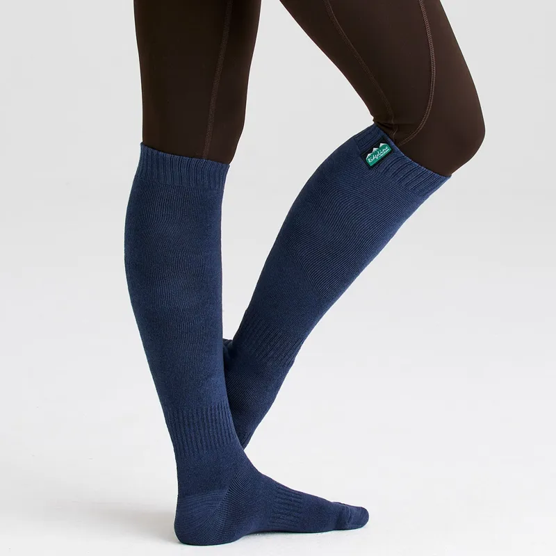 Ridgeline Cotton Work Full Length Socks 3 Pack - Navy Multi-7