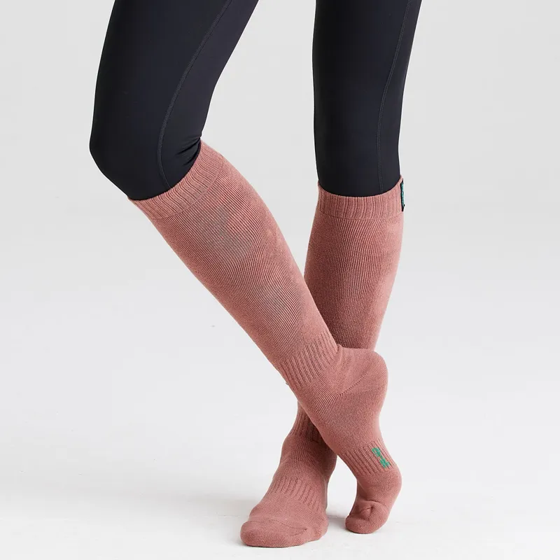 Ridgeline Cotton Work Full Length Socks 3 Pack - Oxblood Multi-5