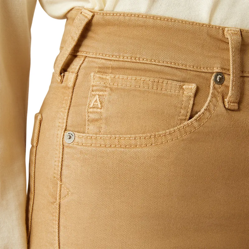 Ariat Ultra High Rise Countryside Womens Wide Legs Jeans - French Khaki-3