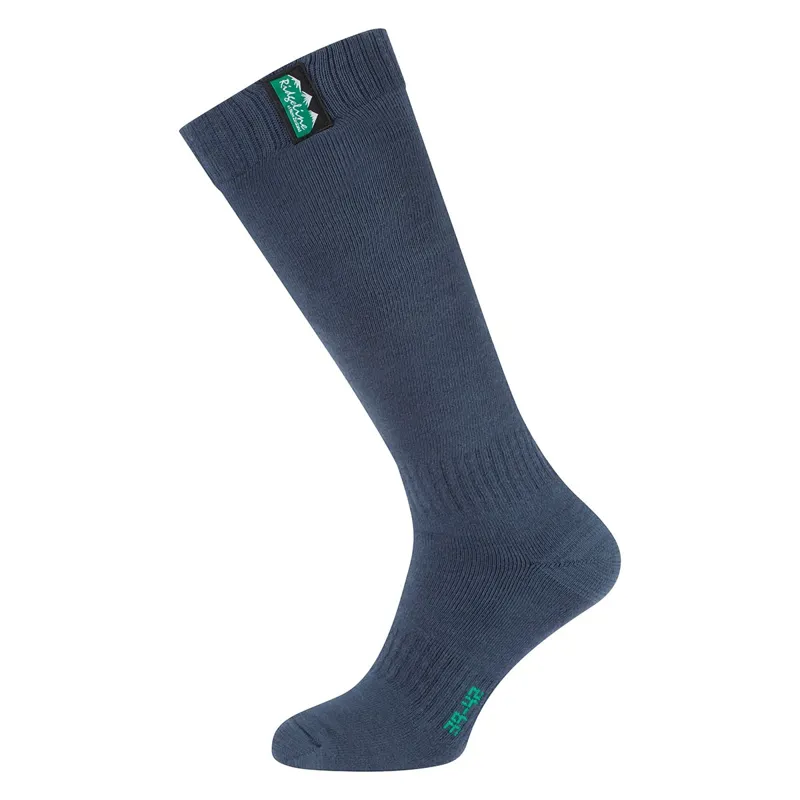 Ridgeline Cotton Work Full Length Socks 3 Pack - Navy Multi-3