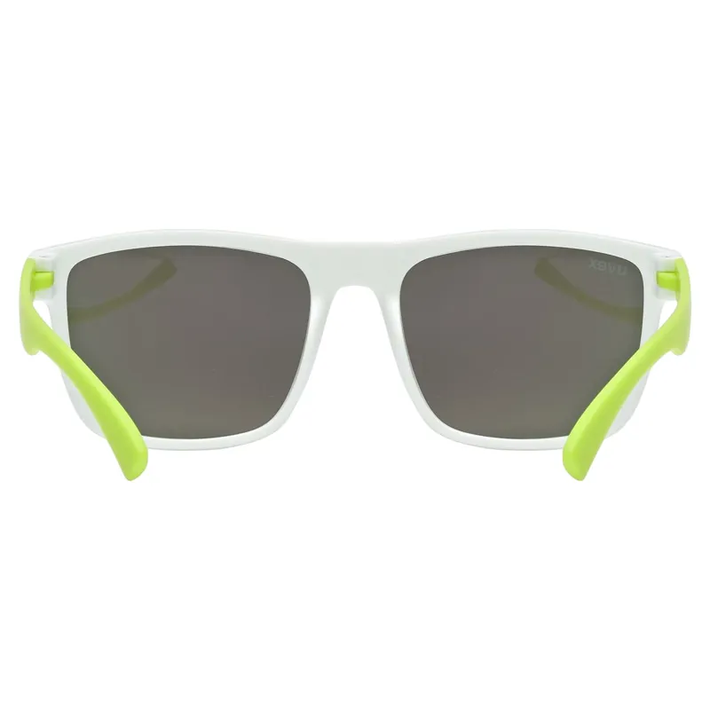 Uvex Rookie Junior Sunglasses - Matt White Lime/Mirror Green-3