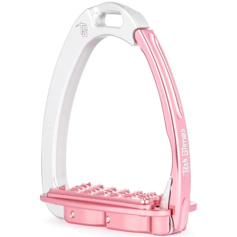 Tech Venice Evo Safety Stirrups - Silver/Pink