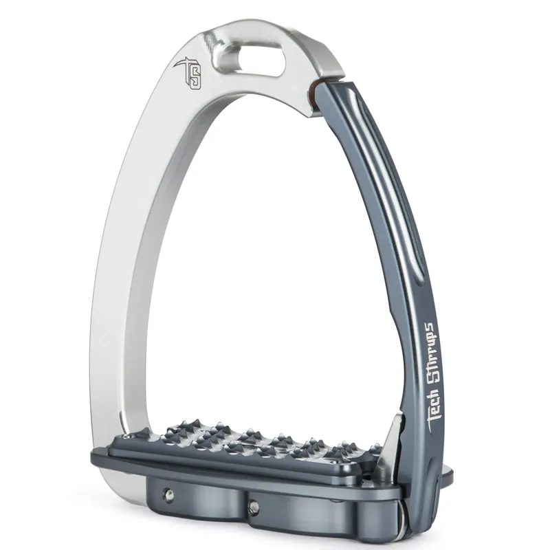 Tech Venice Evo Safety Stirrups - Silver/Titanium