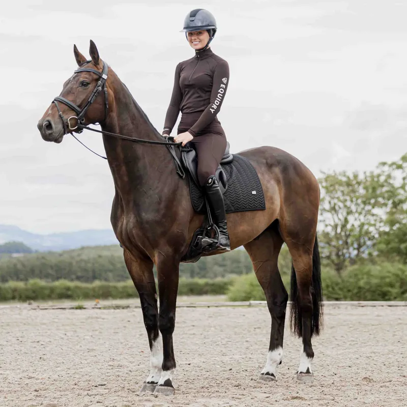 EQUIDRY Womens Water Repellent Base Layer - Brown/White-8