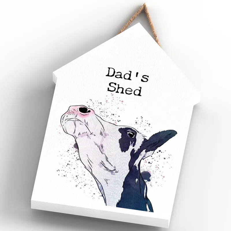 Vivid Squid Large Beach Hut Plaque - Dad's Shed-1