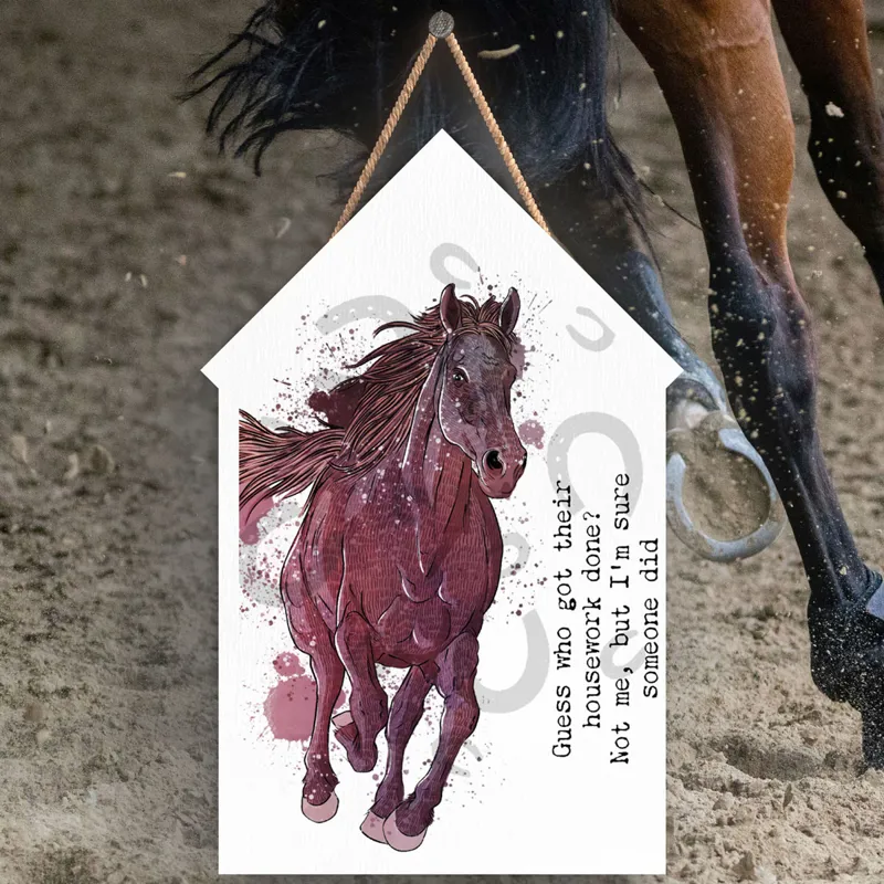 Vivid Squid Large Beach Hut Plaque - Housework Done-1