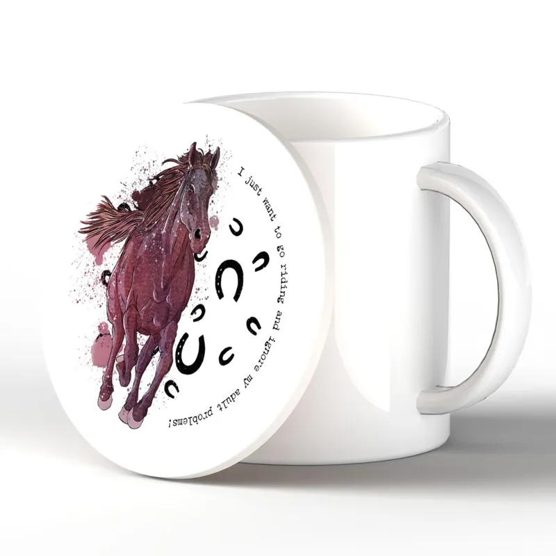 Vivid Squid Ceramic Coaster - Ignore My Problems-1