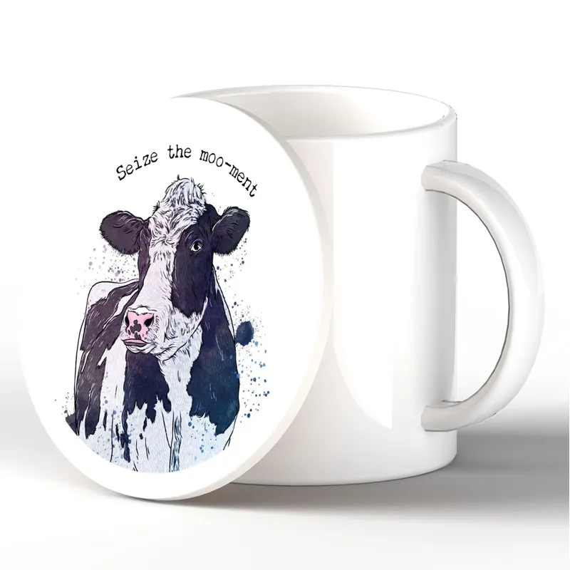 Vivid Squid Ceramic Coaster - Seize The Moment-1