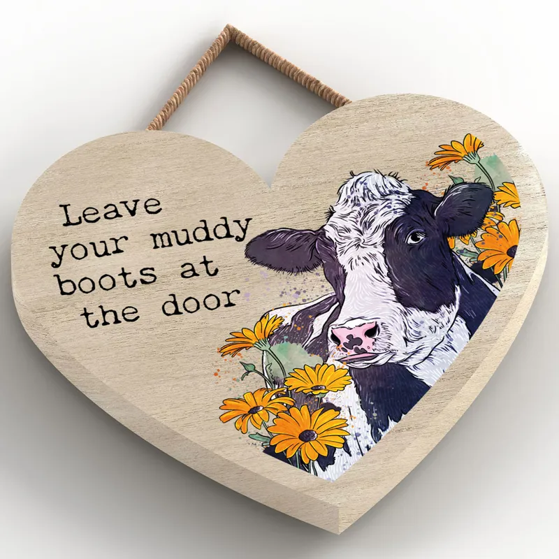 Vivid Squid Small Heart Plaque - Boots At The Door