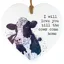 Vivid Squid Ceramic Heart Plaque - Cow Love