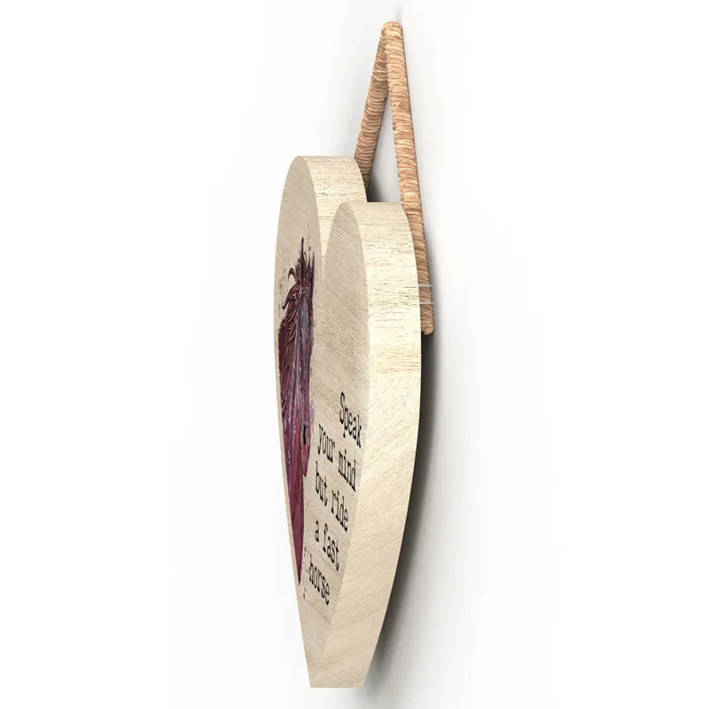 Vivid Squid Small Heart Plaque - Speak Your Mind-3