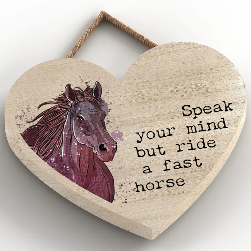 Vivid Squid Small Heart Plaque - Speak Your Mind