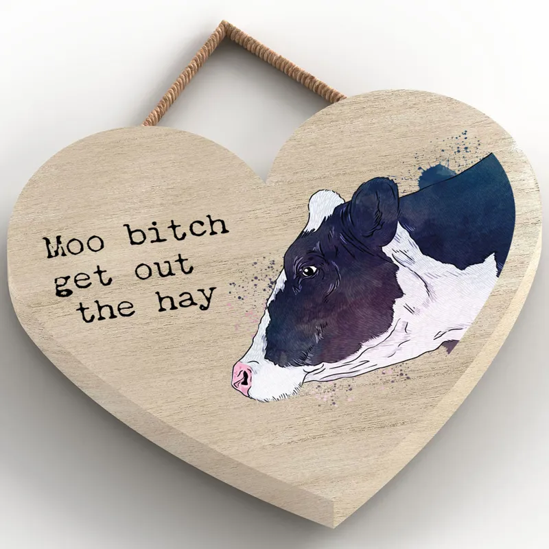 Vivid Squid Small Heart Plaque - Get Out the Hay