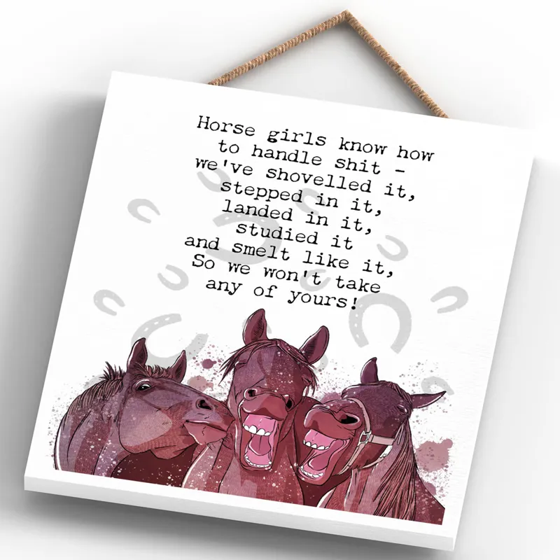 Vivid Squid Medium Off Square Plaque - Horse Girls-2