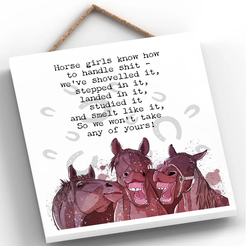 Vivid Squid Medium Off Square Plaque - Horse Girls