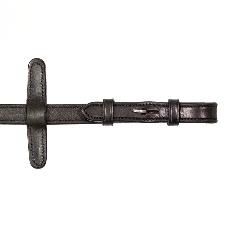 Henry James V-Grip Hybrid Rubber Reins with Stoppers - Black-3