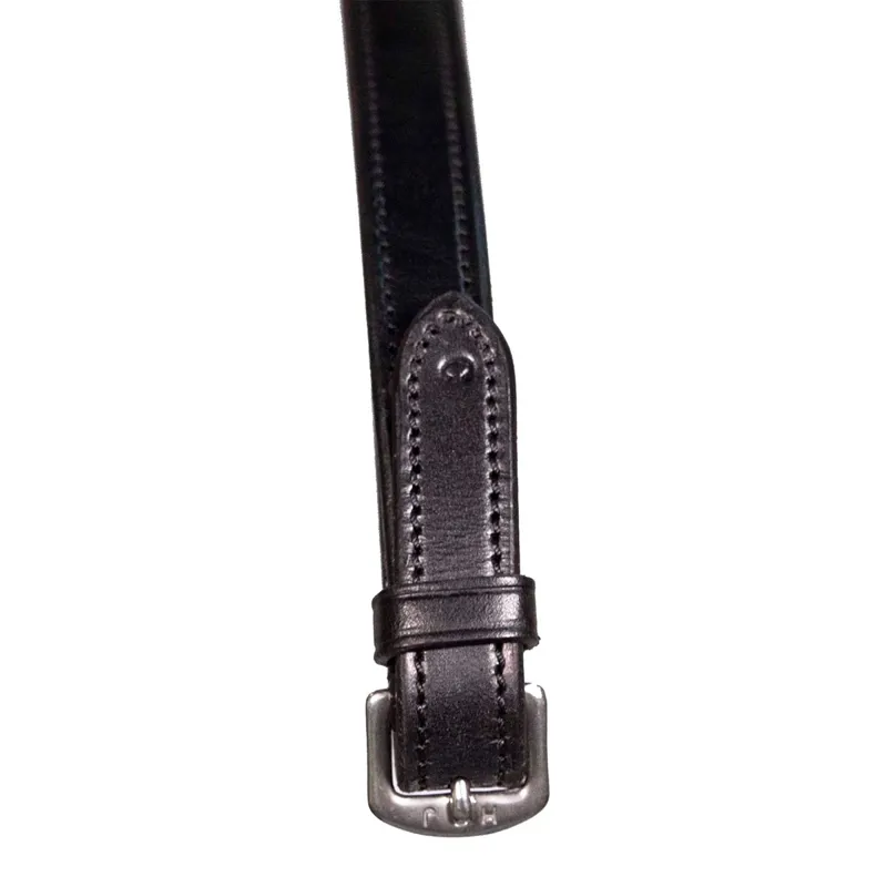 Henry James V-Grip Hybrid Rubber Reins with Stoppers - Black-2