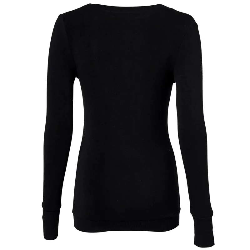 Holland Cooper Soft Touch V-Neck Ladies Show Sweater - Black-2