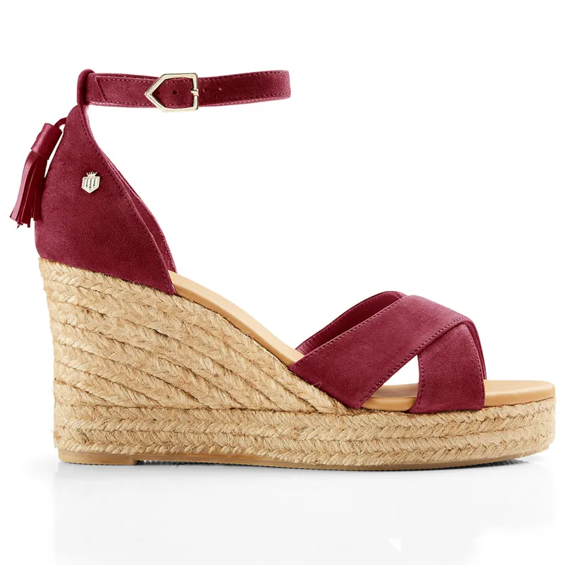 Fairfax and Favor Valencia Wedges - Cherry Suede-4