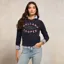 Holland Cooper Varsity Ladies Crew Pullover - Ink Navy