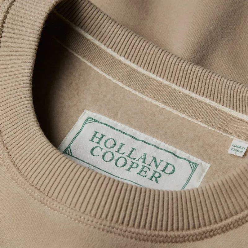 Holland Cooper Varsity Ladies Crew Pullover - Oatmeal-4