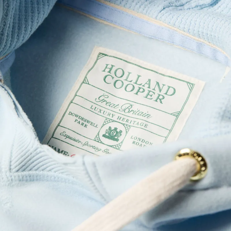 Holland Cooper Varsity Ladies Hoodie - Pale Blue-3