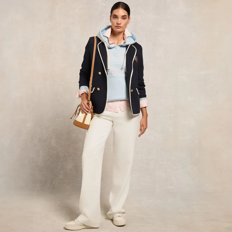 Holland Cooper Varsity Ladies Hoodie - Pale Blue-8