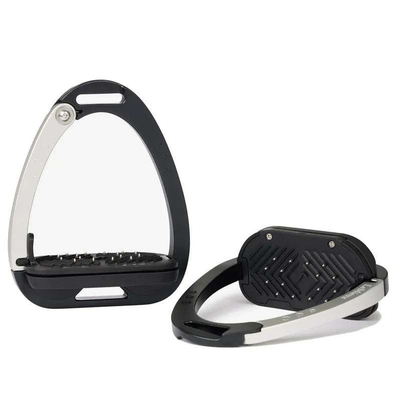 LeMieux Vector Control Flat Safety Stirrups - Black/Aluminium