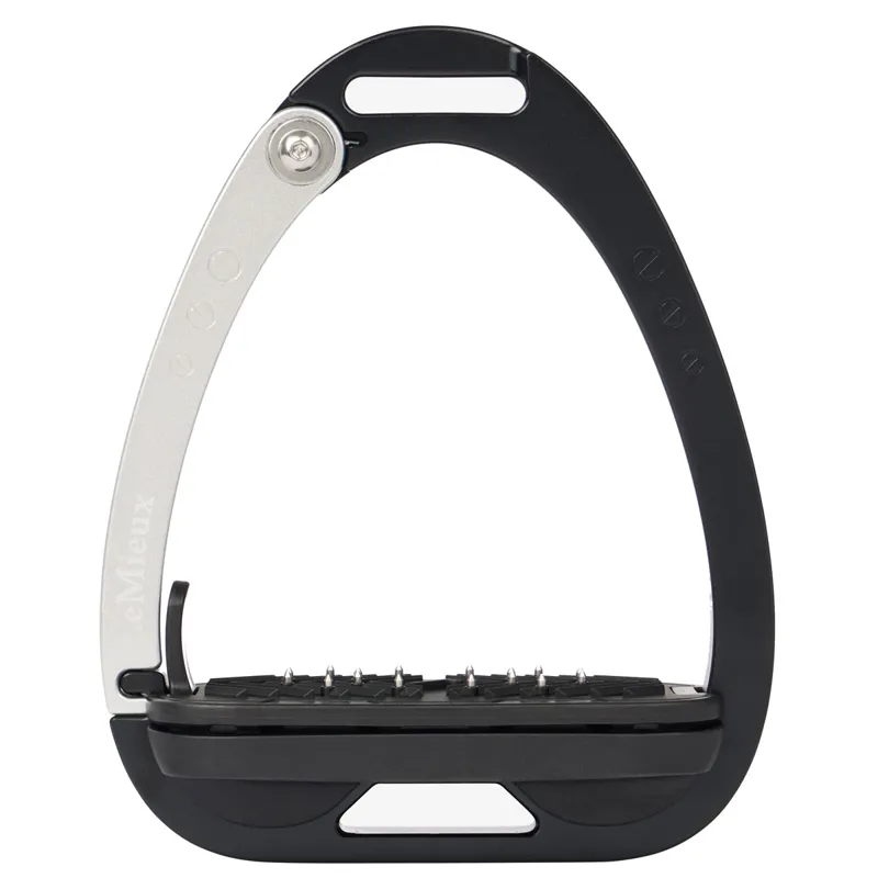 LeMieux Vector Control Flat Safety Stirrups - Black/Aluminium-3
